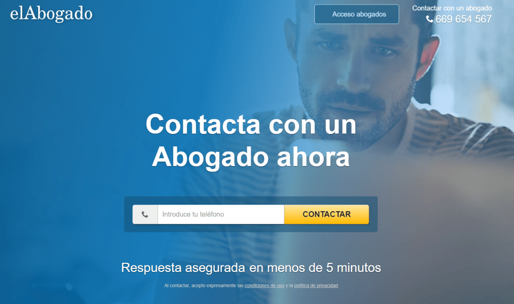 el Abogado es un servicio para que los abogados consigan clientes
